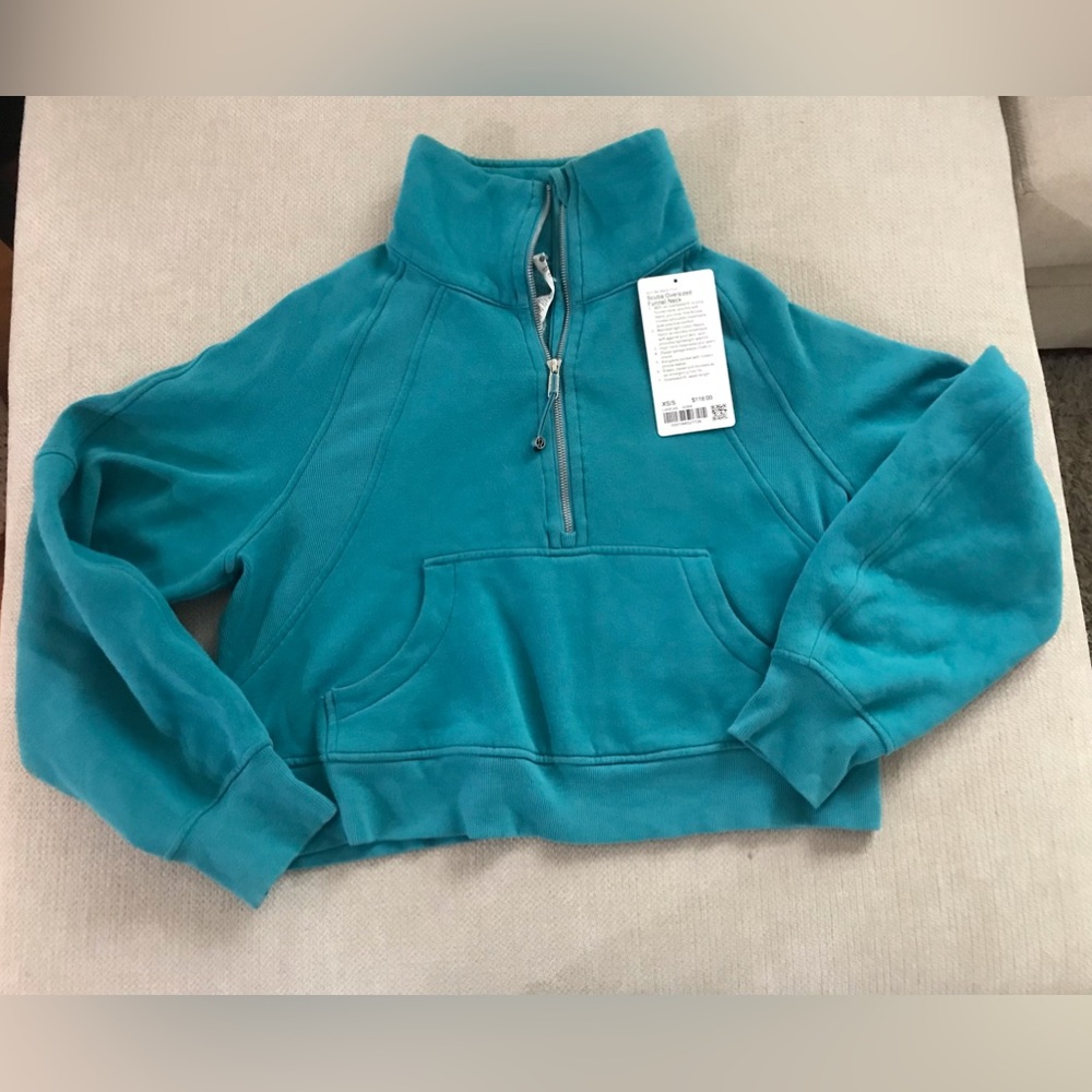 Teal Quarter-Zip Women's Sweatshirt